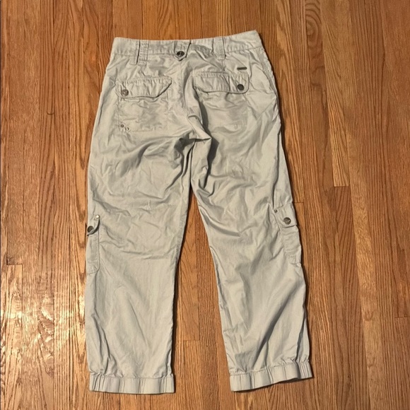 Signal Gray Elastic Waistband Capri Pants Relaxed Fit - Picture 7 of 14